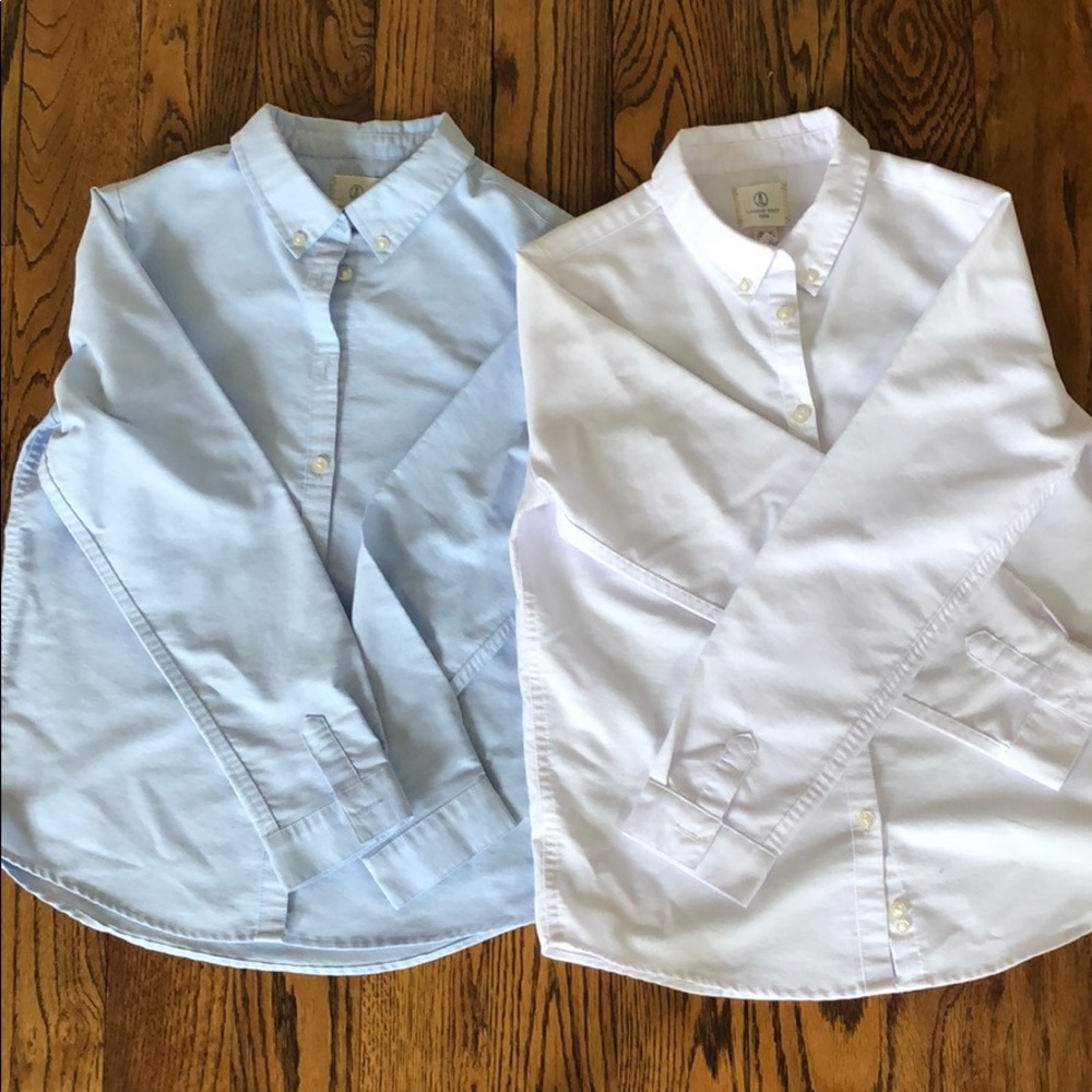 2 Lands End Wrinkle free Oxford shirts